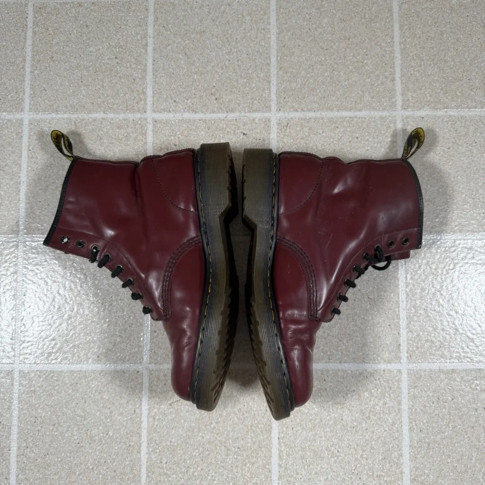 Dr. Martens 1460 Cherry Red Smooth Leather Boots Men's US 9